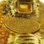 Chanel CC Button Clip-On Earrings Metal - image 3