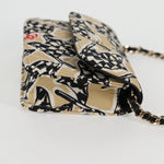 Chanel Flap Card Holder on Chain Quilted Printed Canvas - image 4