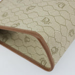 Christian Dior Vintage Honeycomb Zip Pouch Canvas and Leather - image 11