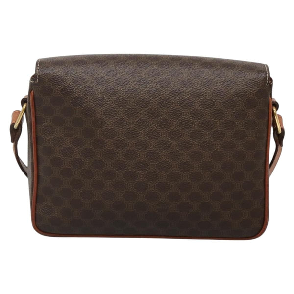 Celine Vintage Macadam Shoulder Bag Canvas and Leather