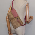 Gucci Vintage Double Belt Bag GG Canvas with Leather Small - image 15