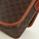 Celine Vintage Macadam Circle Logo Shoulder Bag Canvas and Leather - image 10