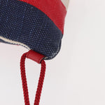 Gucci Logo Drawstring Backpack Striped Canvas Large - image 12