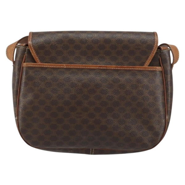 Celine Vintage Macadam Shoulder Bag Canvas and Leather