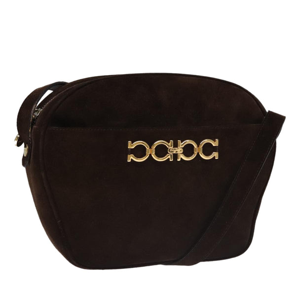 Salvatore Ferragamo Gancini Shoulder Bag Suede - image 1