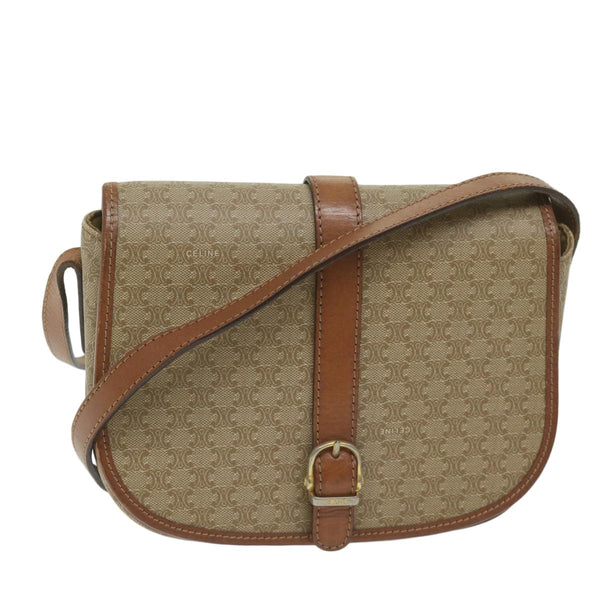 Celine Vintage Macadam Shoulder Bag Canvas and Leather - image 1