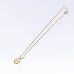 Christian Dior CD Round Pendant Necklace Metal and Crystals - image 2