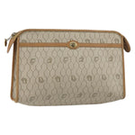 Christian Dior Vintage Honeycomb Zip Pouch Canvas and Leather - image 1