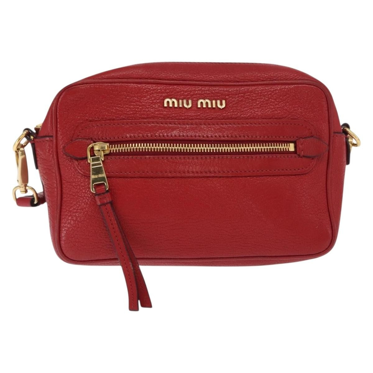 Miu Miu Madras Zip Pocket Crossbody Leather - image 1