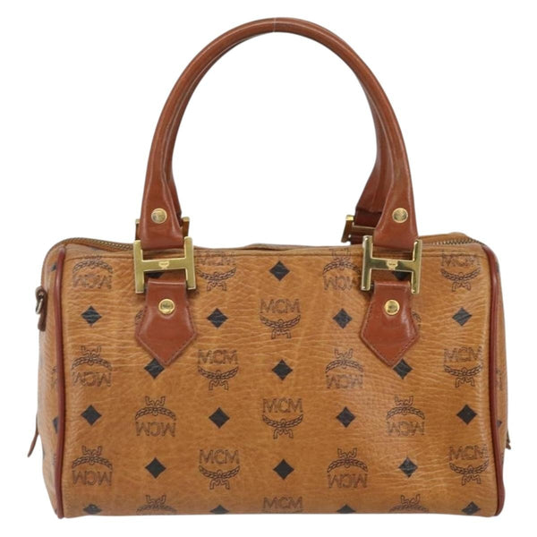 MCM Visetos Handbag Canvas and Leather