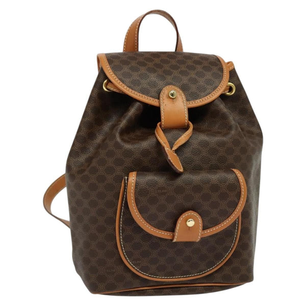 Celine Vintage Macadam Backpack Canvas and Leather - image 1