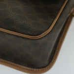 Celine Vintage Macadam Circle Logo Shoulder Bag Canvas and Leather - image 8