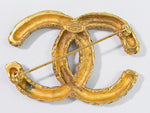Chanel CC Brooch Textured Metal - image 2