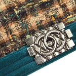 Chanel Boy Flap Bag Quilted Tweed with Velvet Small - image 8