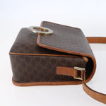 Celine Vintage Macadam Circle Logo Shoulder Bag Canvas and Leather - image 4
