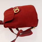 Salvatore Ferragamo Gancini Flap Drawstring Backpack Suede - image 4