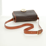 Celine Vintage Macadam Circle Logo Shoulder Bag Canvas and Leather - image 7