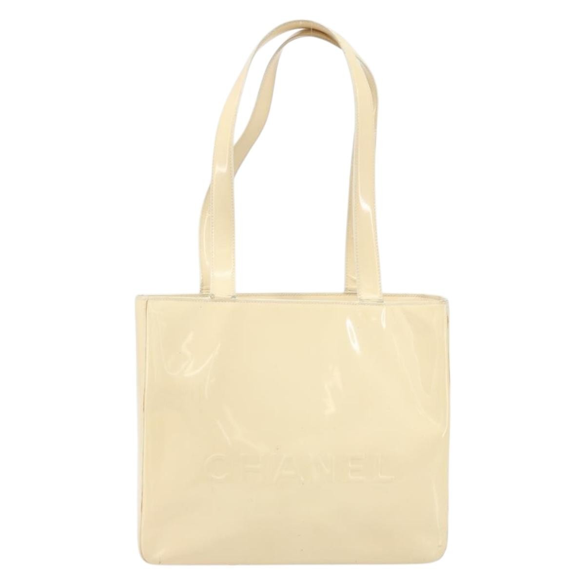 Chanel Vintage Embossed Logo Shoulder Bag Patent - image 1