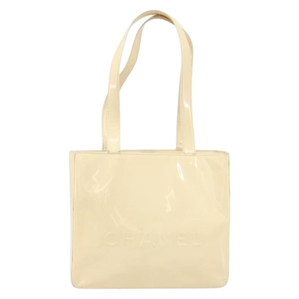 Chanel Vintage Embossed Logo Shoulder Bag Patent - image 1