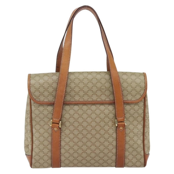 Celine Vintage Macadam Handbag Canvas and Leather