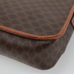 Celine Vintage Macadam Circle Logo Shoulder Bag Canvas and Leather - image 11