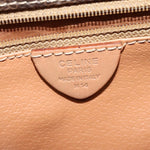 Celine Vintage Macadam Circle Logo Shoulder Bag Canvas and Leather - image 6