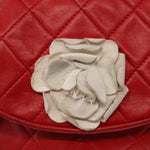 Chanel Camellia Rounded Clutch Satin and Leather - image 18