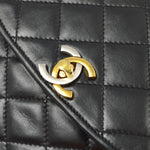 Chanel Vintage Round Flap Bag Quilted Lambskin Small - image 7