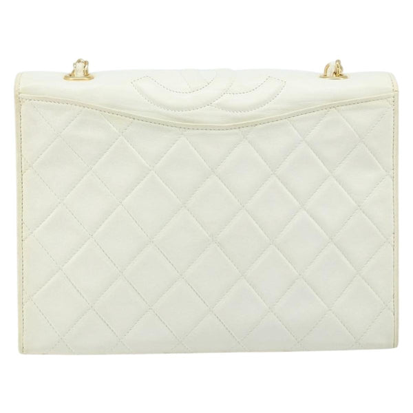 Chanel Vintage CC Full Flap Bag Quilted Lambskin Small