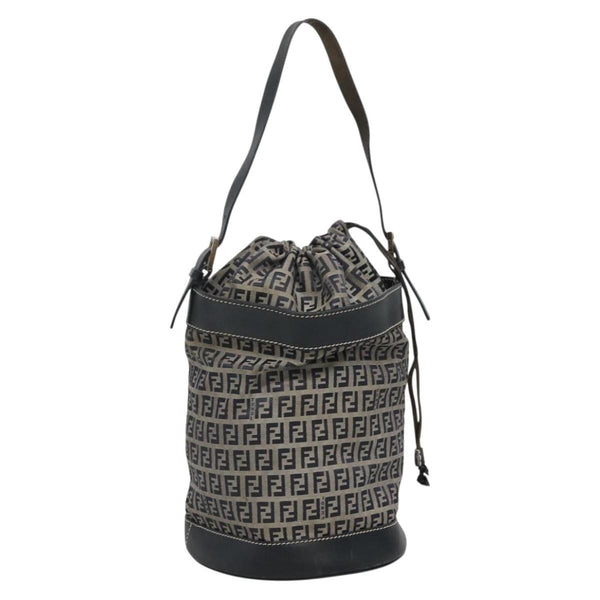 Fendi FF Logo Mon Tresor Bucket Bag Printed Shearling with Leather Mini - image 1