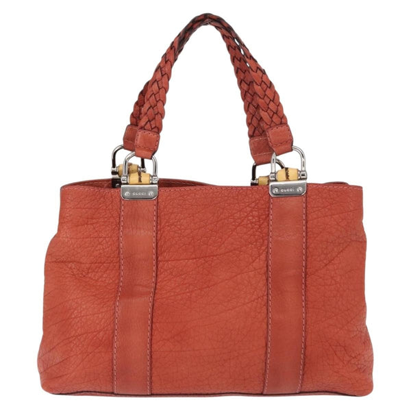 Gucci Vintage Bamboo Handle Bag Leather Small