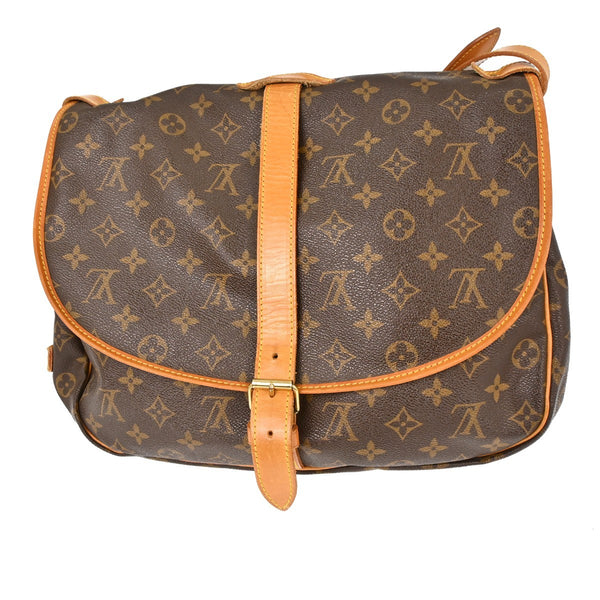 Louis Vuitton Saumur Handbag Monogram Canvas 35
