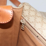 Celine Vintage Macadam Circle Logo Shoulder Bag Canvas and Leather - image 13