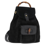 Gucci Vintage Bamboo Backpack Suede Mini - image 19