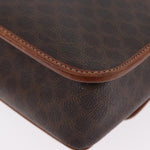 Celine Vintage Macadam Circle Logo Shoulder Bag Canvas and Leather - image 11