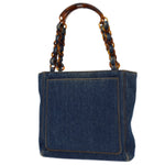 Chanel Vintage Resin Chain Tote Denim Small - image 2
