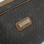 Christian Dior Vintage Honeycomb Zip Pouch Canvas and Leather - image 6