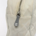Chanel Vintage Logo Bowler Bag Quilted Canvas Medium - image 12