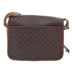 Celine Vintage Macadam Circle Logo Shoulder Bag Canvas and Leather - image 19