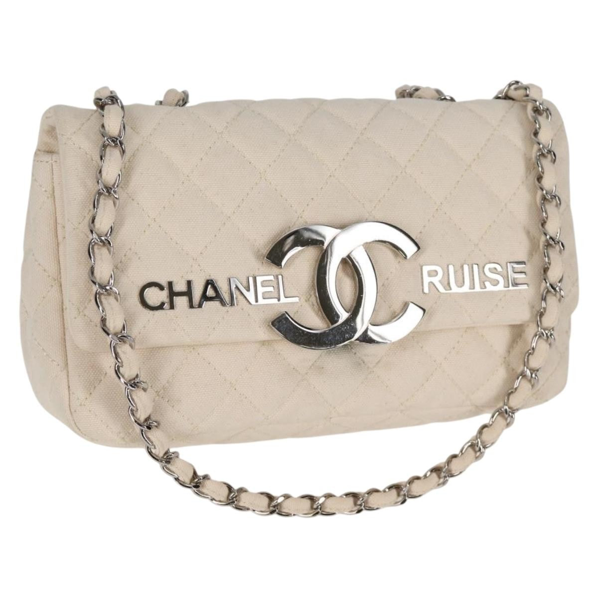 Chanel Cruise Flap Bag Quilted Canvas Medium - image 1