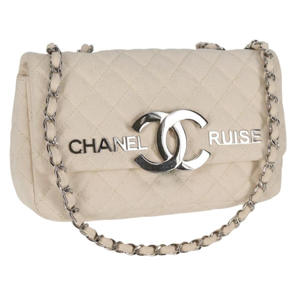 Chanel Cruise Flap Bag Quilted Canvas Medium - image 1