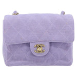 Chanel Square Classic Single Flap Bag Fabric - image 13