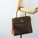 Celine Vintage Macadam Handbag Canvas and Leather - image 13