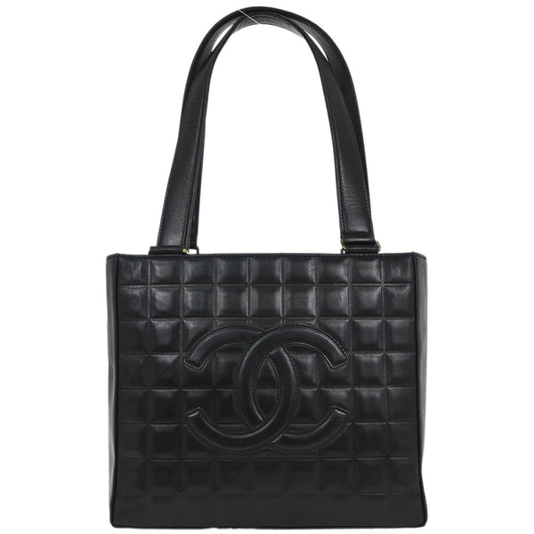 Chanel Chocolate Bar CC Tote Quilted Leather Small - image 1
