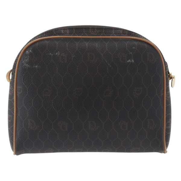 Christian Dior Vintage Honeycomb Shoulder Bag Canvas and Leather