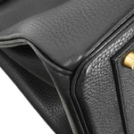 Hermes Birkin Handbag Black Ardennes with Gold Hardware 40 - image 6
