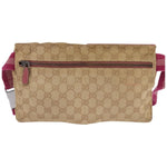 Gucci Vintage Double Belt Bag GG Canvas with Leather Small - image 2