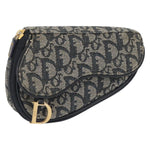 Christian Dior Saddle Zip Pouch Diorissimo Canvas - image 1