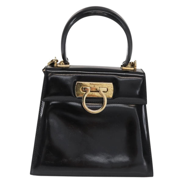 Salvatore Ferragamo Gancini Convertible Top Handle Bag Patent Leather - image 1