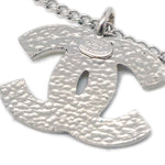 Chanel CC Logo Pendant Necklace Metal - image 3